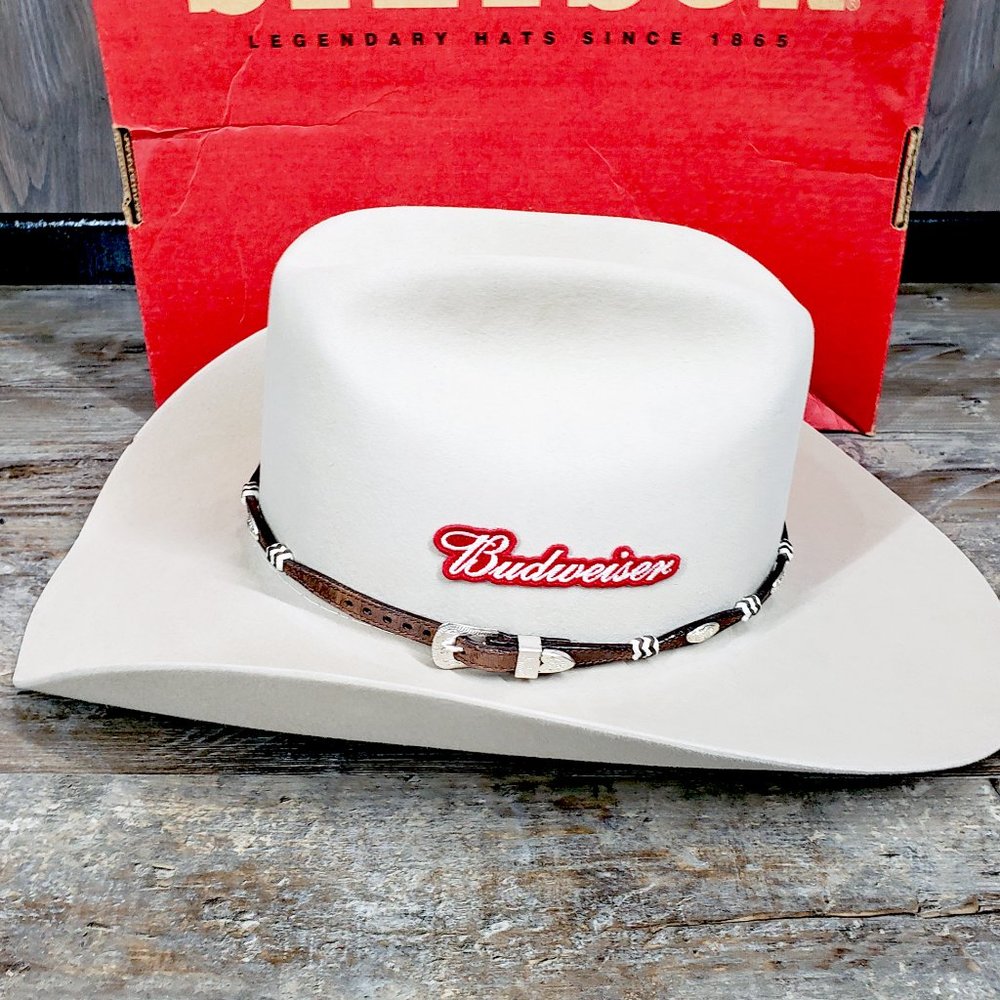 Stetson Cream Cowboy Hat with Brown Band